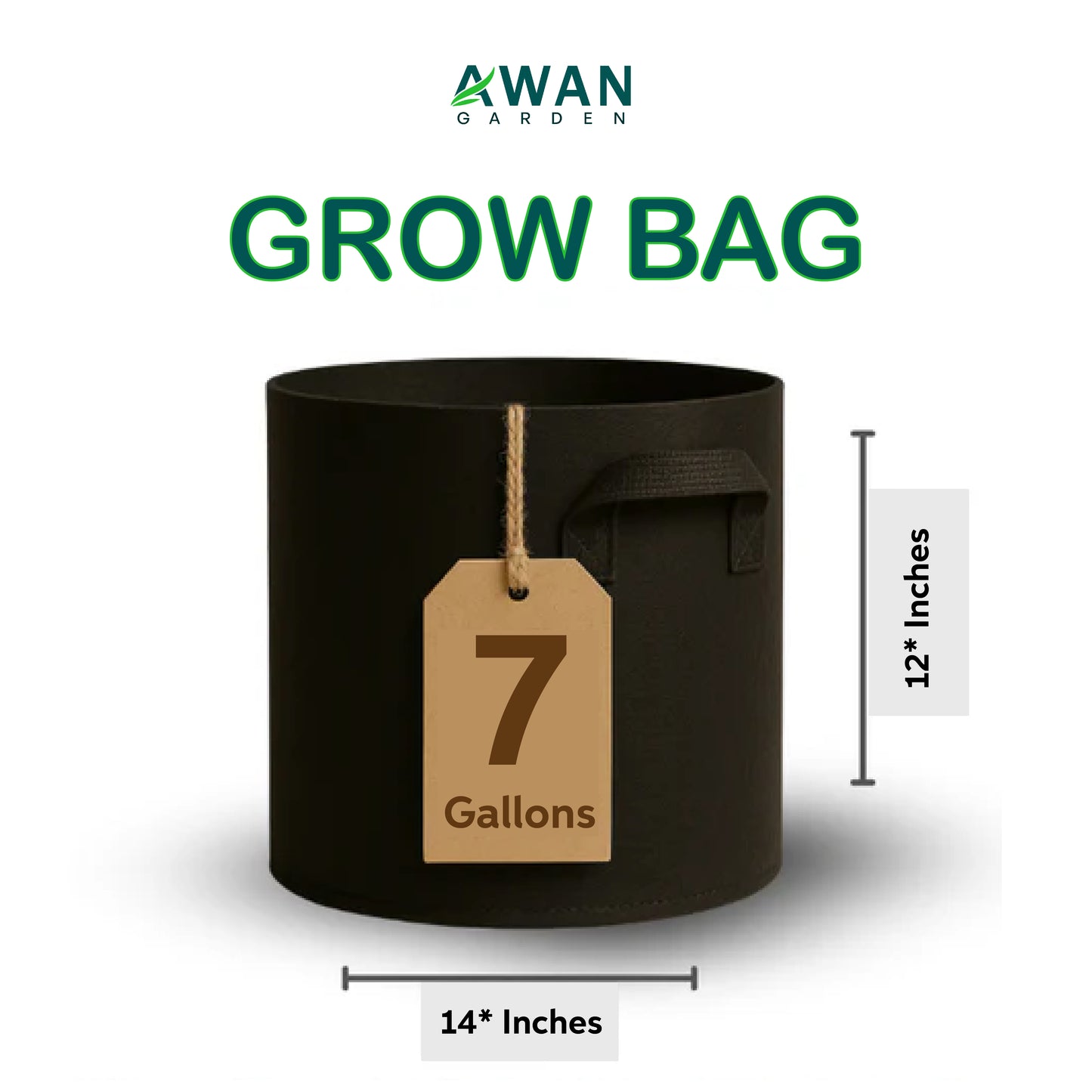 7 Gallon Grow Bag With 2 Handles